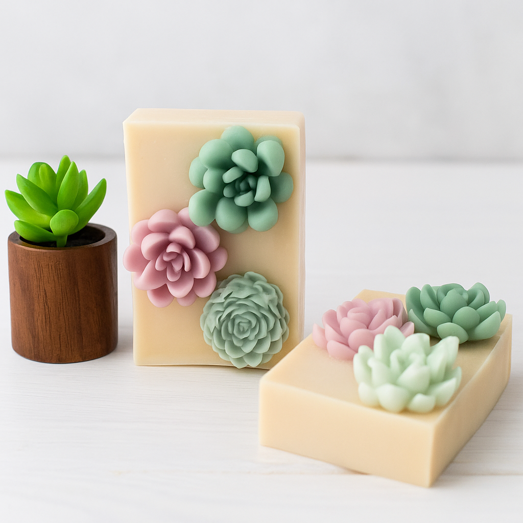 Succulent shaped Soap